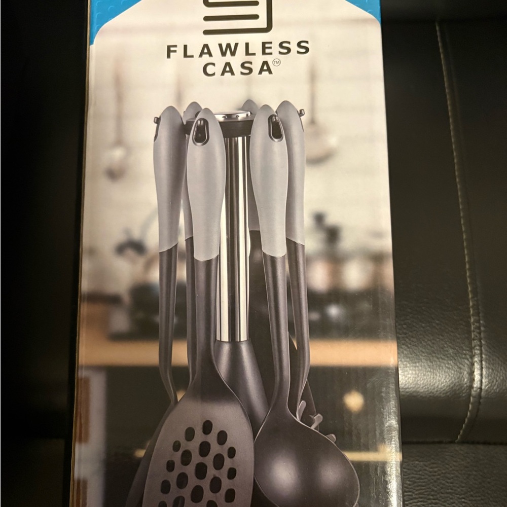 Flawless Casa 6 Peice Kitchen Utensil Set With Stainless Holder New